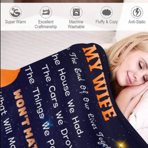 To my wife Blanket Size 50x60 Inc - Picture 6 of 7